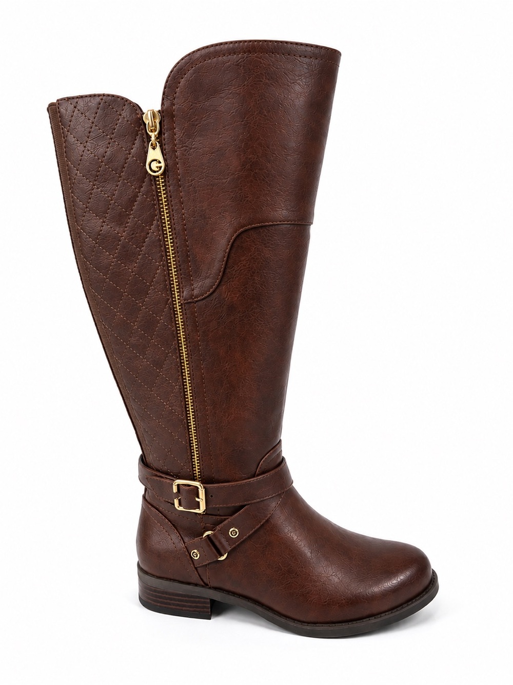 GBG Guess Women’s Wide Calf Knee High Riding Boots Dark Brown Size 7 Medium NIB